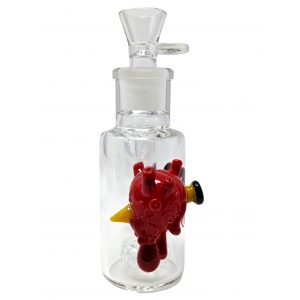 5" Cheech Glass Pin In The Heart With Matrix Perc Ash Catcher [CHB-222]